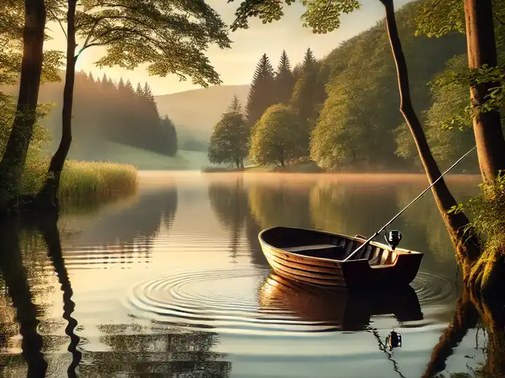 Minnesota angler fishing from a boat on a calm lake